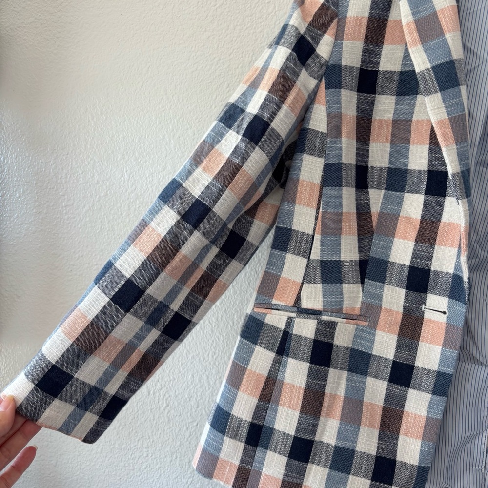 Talbots Women's Plaid Lined Blazer Size 6P One Button Classic Preppy Academia - Picture 5 of 10